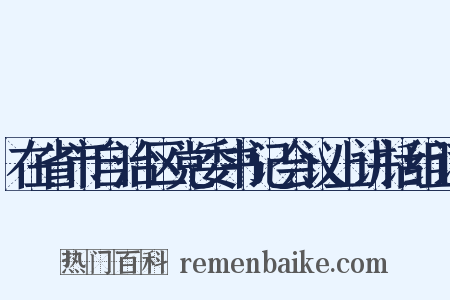 在省市自治区党委书记会议上讲话组词是什么意思的图片
